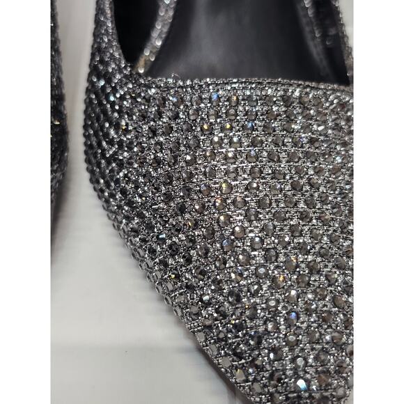 MIchael Kors Womens Silver Rhinestone 3" heels size 8.5. - Picture 4 of 8